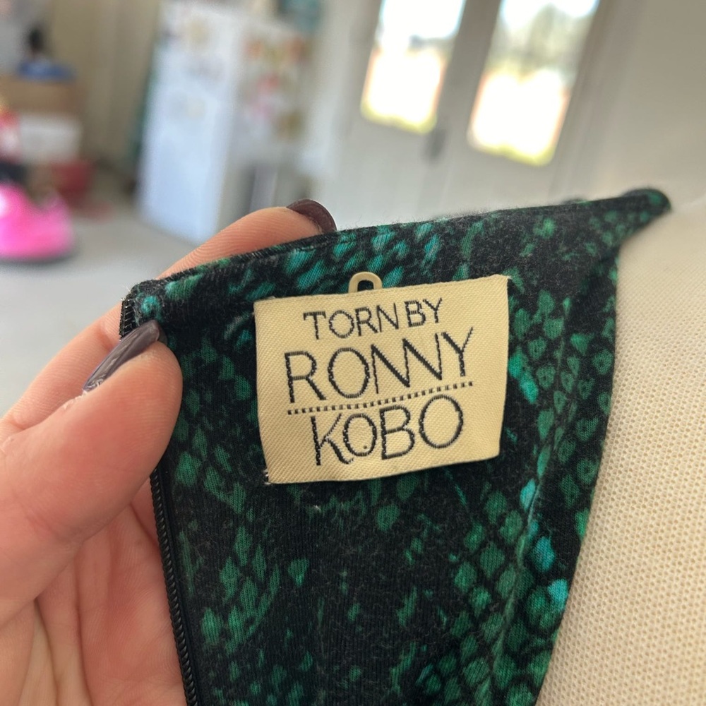 Torn by Ronny Kobo Snake print bodycon dress - Picture 3 of 3